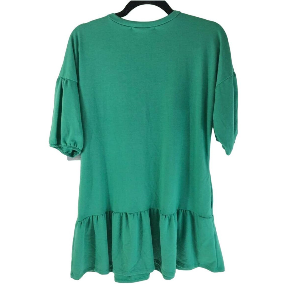 NWT Velvet Torch Women's Size Extra Large Green Short Sleeve Mini Shift Dress - Picture 3 of 5